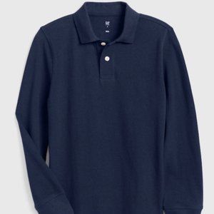 NWT- GAP Kids Navy Long Sleeve Polo